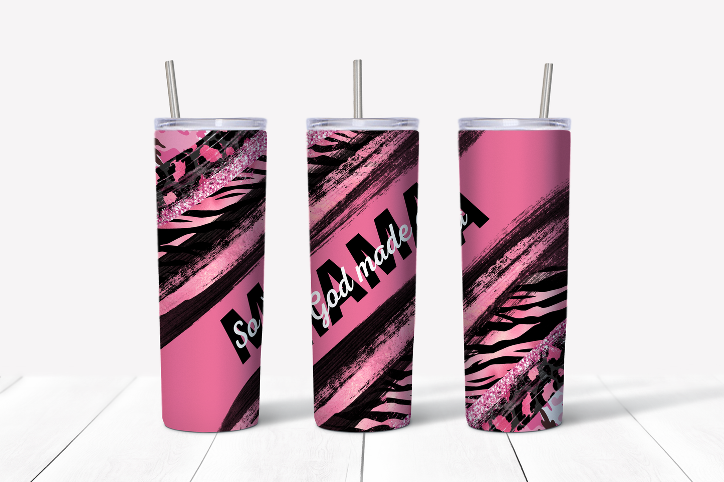 So God Made a Mama (Pink) 20 oz Tumbler