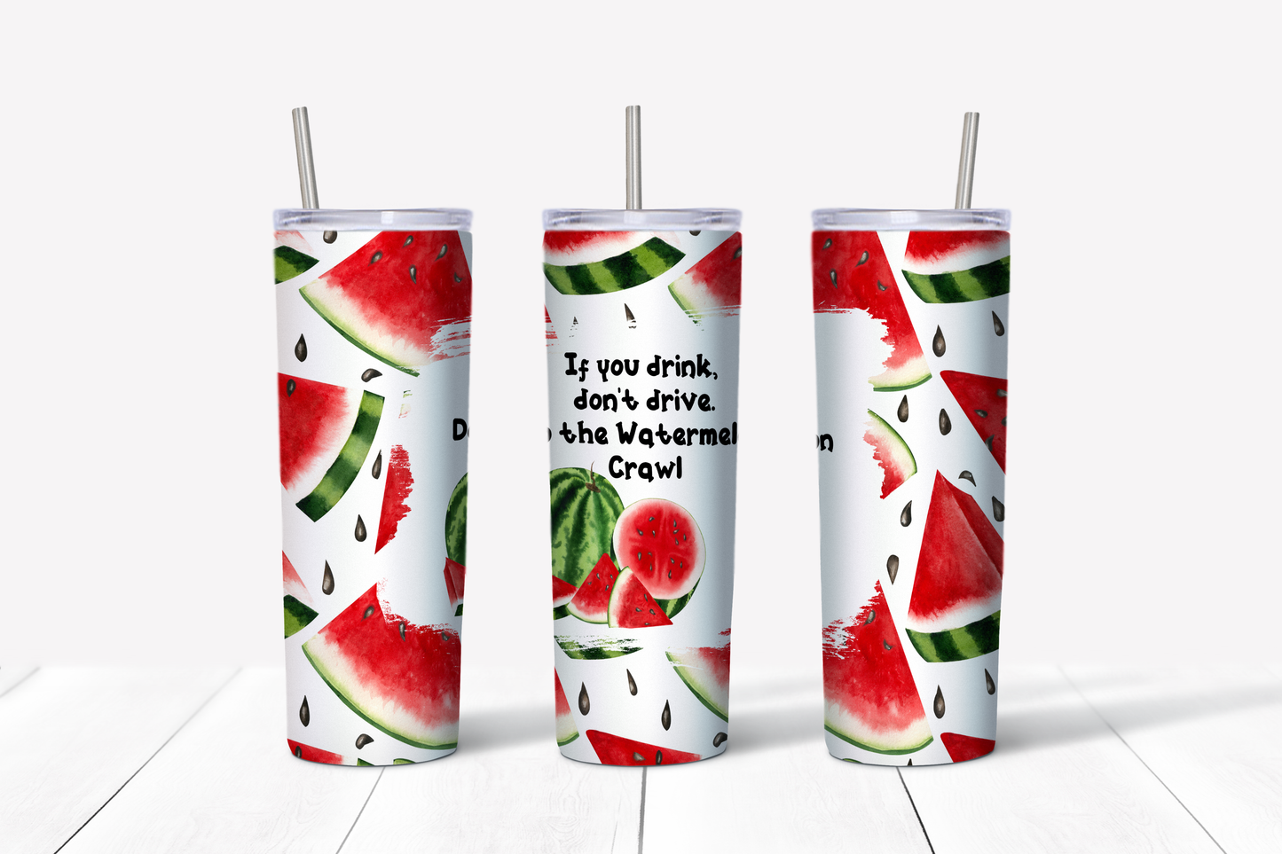 Watermelon Crawl (White) 20 oz Tumbler