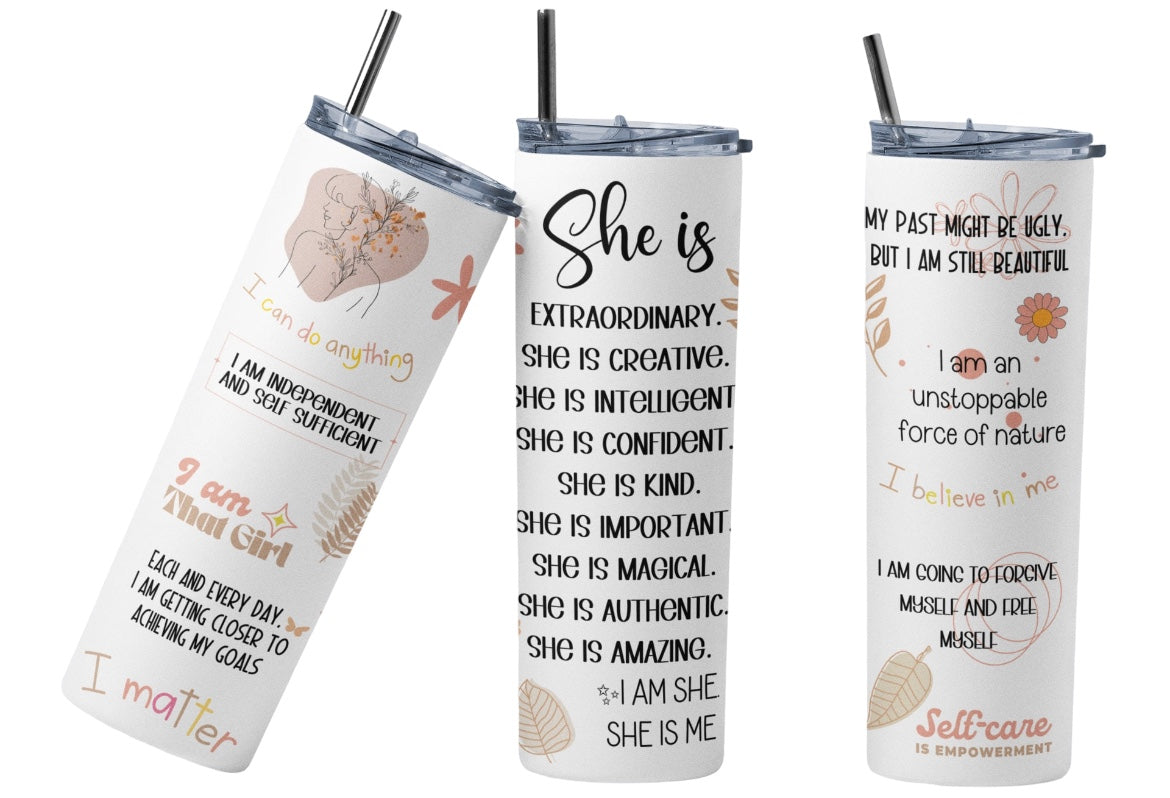 She is… 20 oz Tumbler