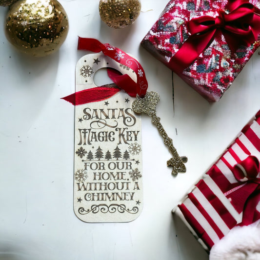 Santa’s Magic Key Wooden Door Hanger