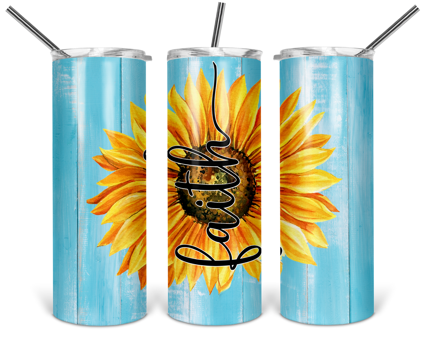 Faith Sunflower 20 oz or 30 oz Tumbler