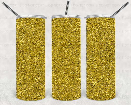 Gold Fine Glitter 20 oz Tumbler