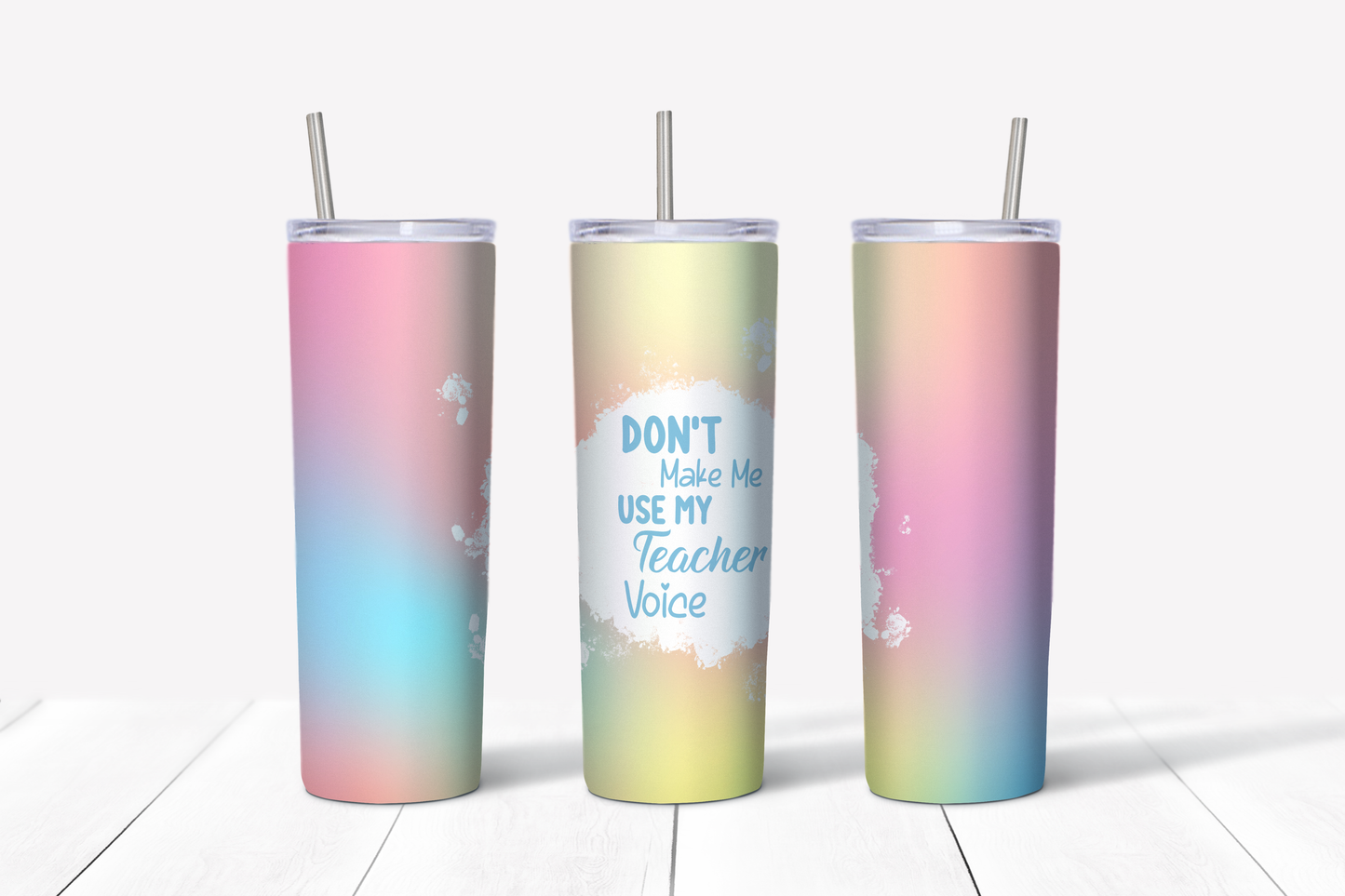 Pastel Teacher Voice 20 oz Tumbler