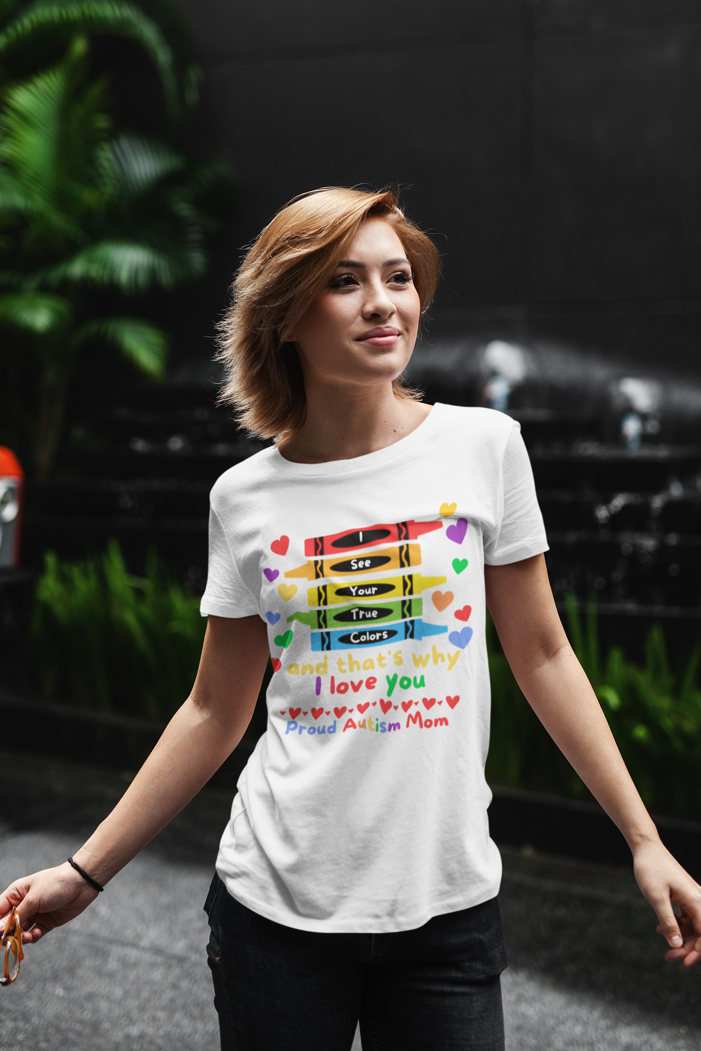 True Colors Proud Autism Mom Tee