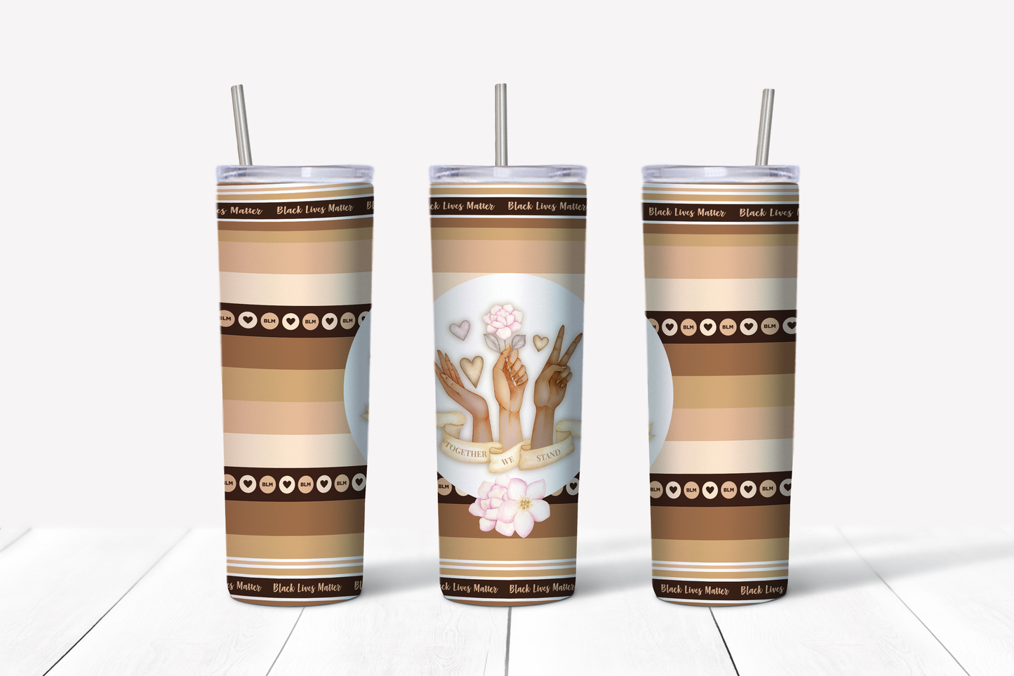 Together We Stand Black Lives Matter 20 oz Tumbler