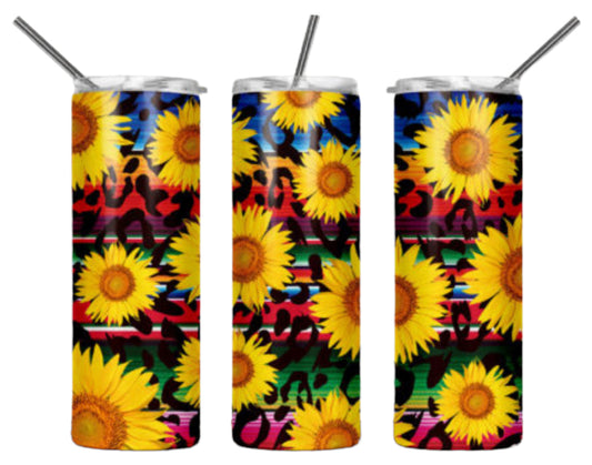 Serape Sunflowers 20 oz Tumbler