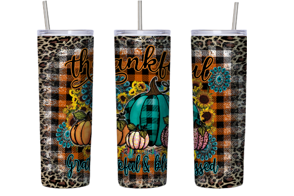 Thankful Grateful Blessed 20 oz Tumbler