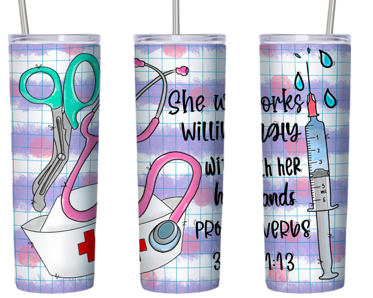 Nurse She Works Willingly 20 oz Tumbler