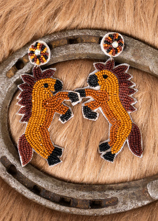 Raring to Go Seed Bead Earrings