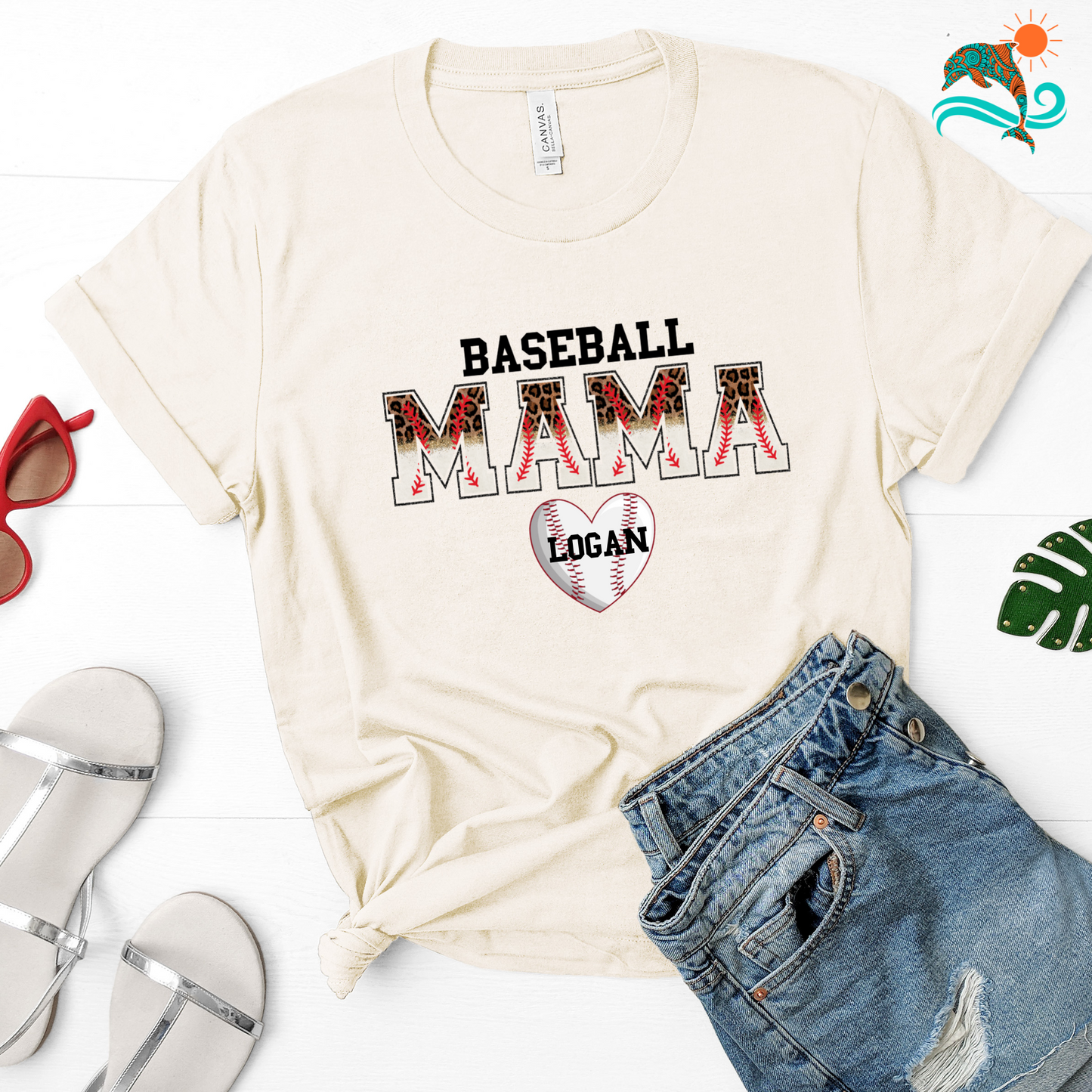 Personalized Baseball Mama Tee